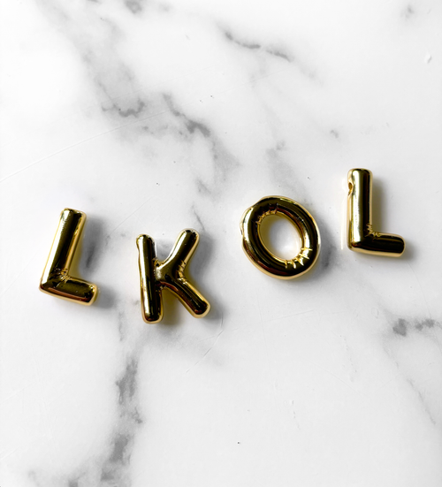 Bubble Initial Letter Necklace