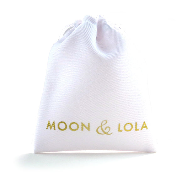 Moon and Lola  Small White Drawstring Gift Bag