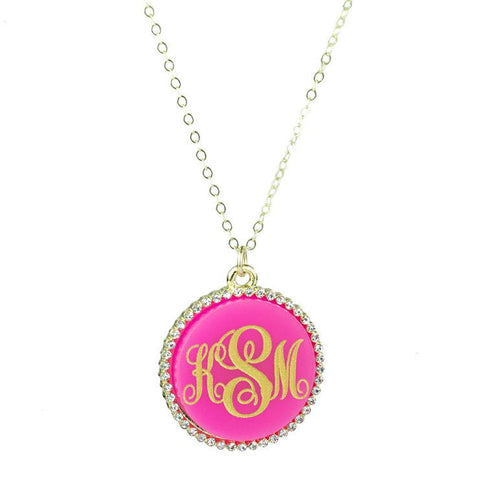 Moon and Lola - Acrylic Block Monogram Extra Large on Greenwich Chain