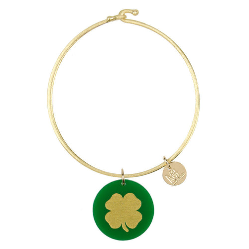 I found this at #moonandlola! - Eden Clover Charm Bangle