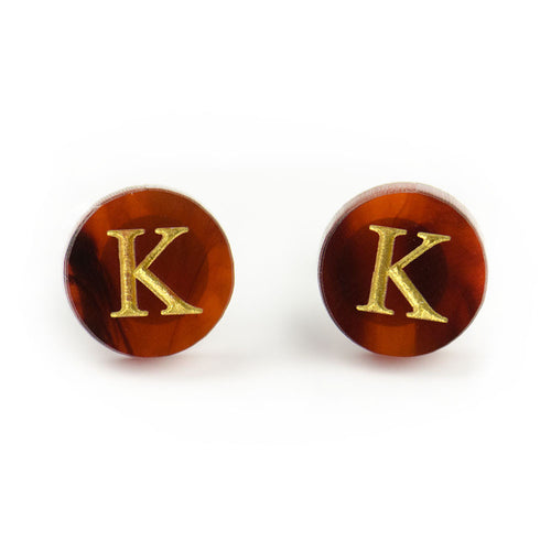 I found this at #moonandlola! - Dalton Studs "K" in Tortoise