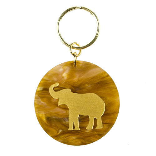 I found this at #moonandlola! - Eden Key Chain Tiger's Eye Elephant