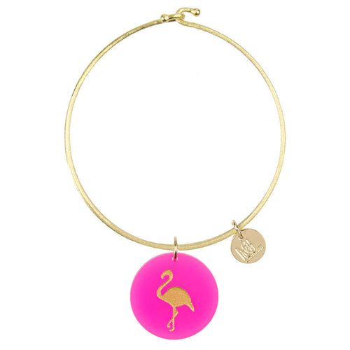 I found this at #moonandlola! - Eden Flamingo Charm Bangle