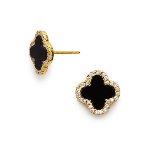 I found this at #moonandlola! - Rowan Studs Gold Ebony