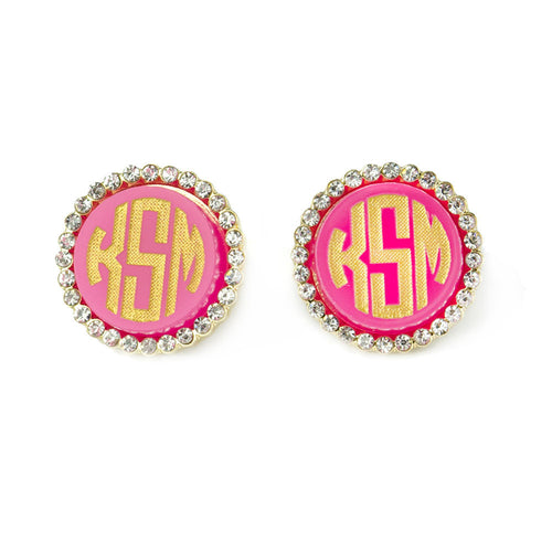 I found this at #moonandlola! - Vannes Monogram Earrings